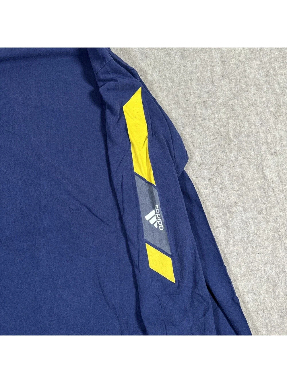 Vintage Adidas T-Shirt XXL? Chest Logo Long Sleeve Men's Navy Blue Y2K